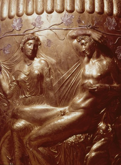 Dherveni Krater Depicting Dionysius and Ariadne (detail) by Greek